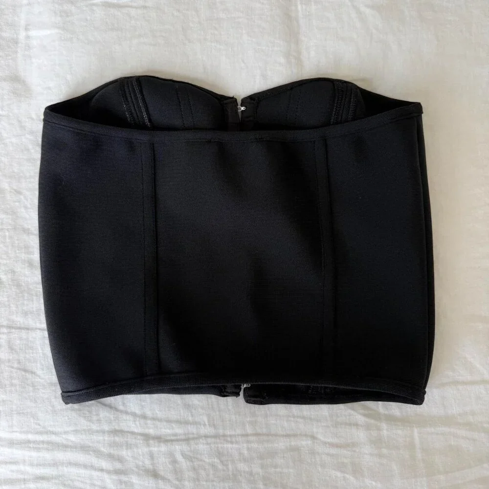 Hello Molly Exposure Bandage Strapless Corset Top Black - Picture 5 of 8
